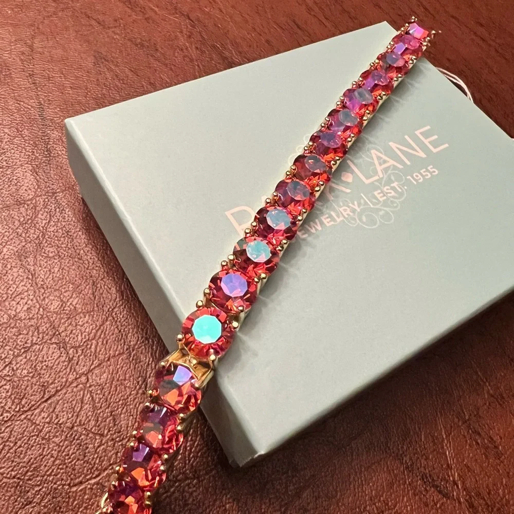 Park Lane Impression Tennis Bracelet | Iridescent Coral | 40 Carats | New